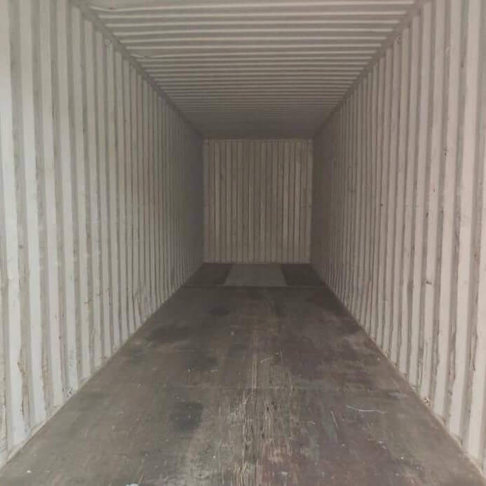 Inside of an empty 40ft container