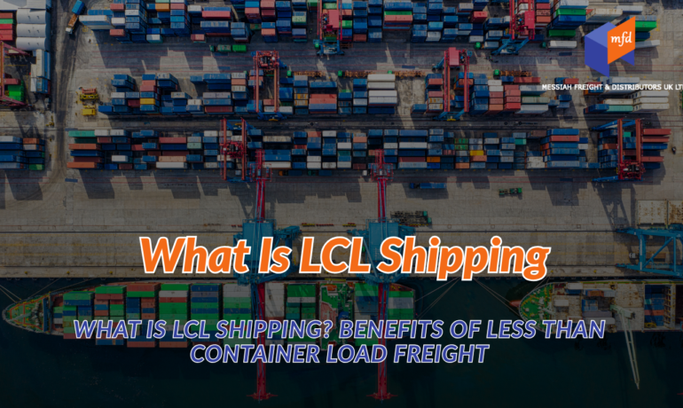 LCL shipping cargo consolidation inside a shared ocean freight container