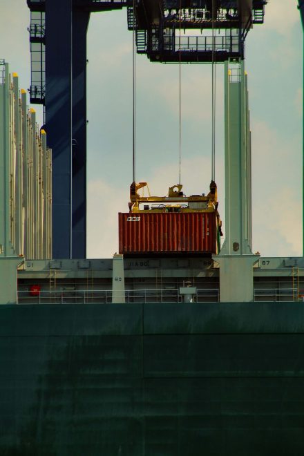 A photo of a crane lifting a container at Customs Clearance Felixstowe